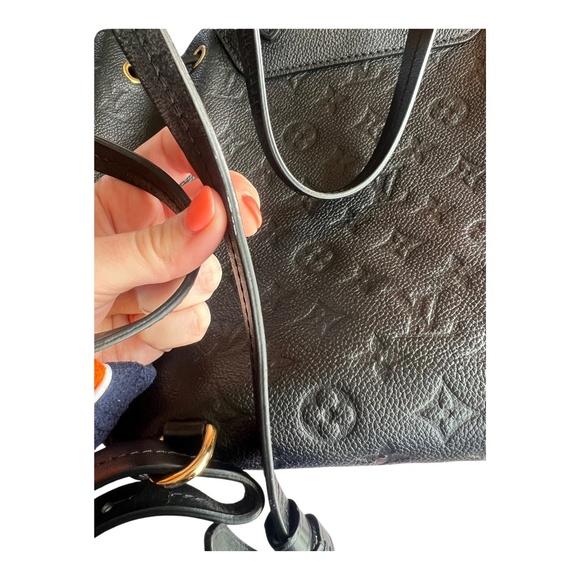 Louis Vuitton Montsouris Monogram Empreinte Embossed Leather Backpack Black - Picture 12 of 13
